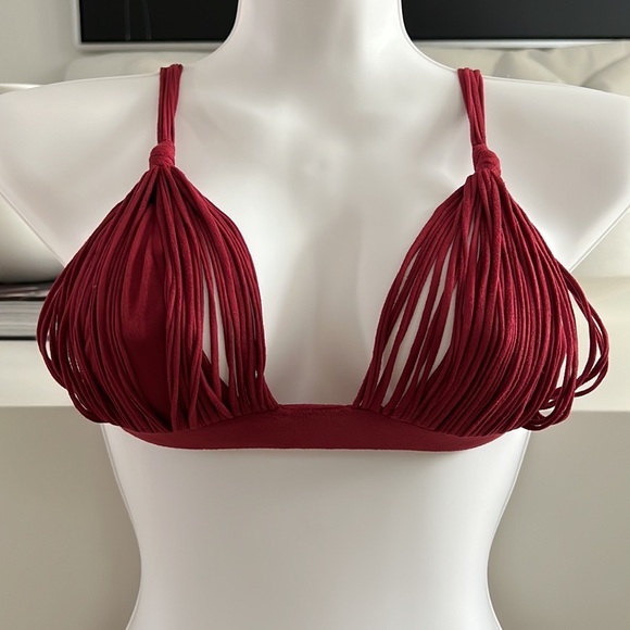 Thaikila Bali Querida Style Red Bikini Top Size Small (TOP ONLY) - Picture 4 of 6